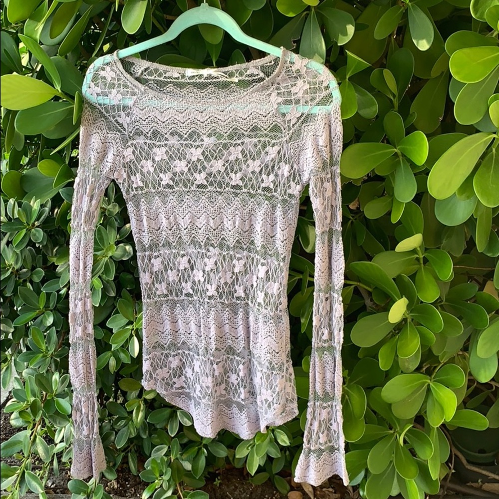 Long sleeve laced top